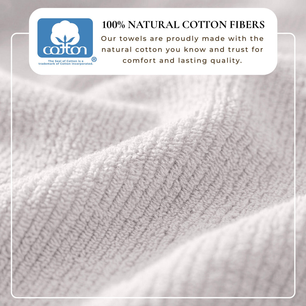Turkish Cotton Ribbed 6-Piece Bath Towel Set - Georgiana Collection