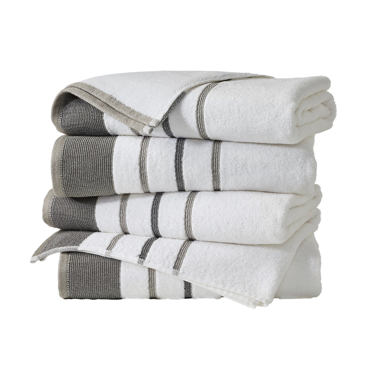 Decorative Cotton Stripe Bath Towel Set - Noelle Collection