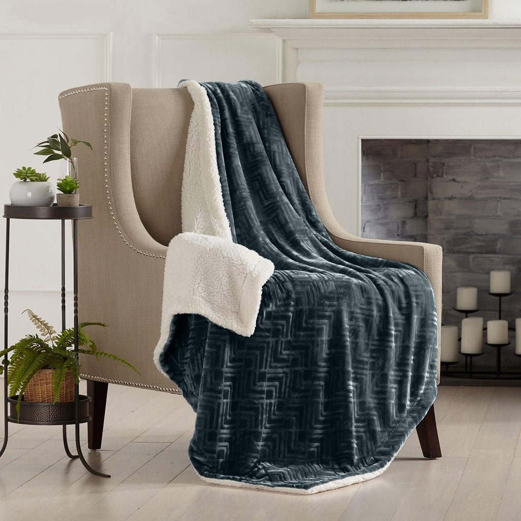 Velvet Plush Sherpa Luxury Bed Blanket - Cielo Collection