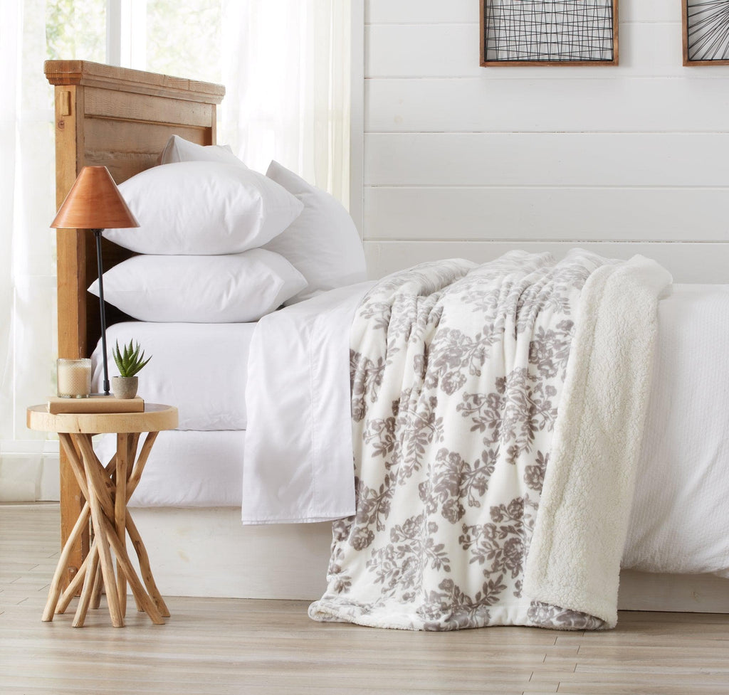 Velvet Plush Sherpa Luxury Bed Blanket - Cielo Collection