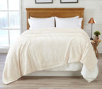 Velvet Plush Sherpa Luxury Bed Blanket - Cielo Collection