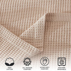 100% Cotton Waffle Weave Blanket - Mikala Collection