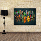 Herbs, Spices, & Spoons Canvas Wall Art, Kitchen Decor, Restaurant Decor