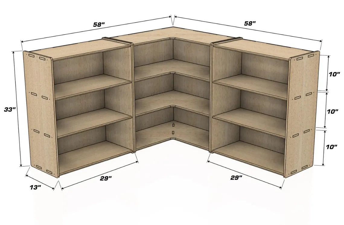 JARED BUNDLE- Corner Shelf Unit