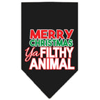 Christmas Pet and Dog Bandana, "Merry Christmas, Ya Filthy Animal"