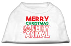 Christmas Pet Dog & Cat Shirt, "Merry Christmas Ya Filthy Animal"