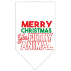 Christmas Pet and Dog Bandana, "Merry Christmas, Ya Filthy Animal"