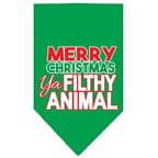 Christmas Pet and Dog Bandana, "Merry Christmas, Ya Filthy Animal"