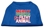 Christmas Pet Dog & Cat Shirt, "Merry Christmas Ya Filthy Animal"