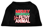 Christmas Pet Dog & Cat Shirt, "Merry Christmas Ya Filthy Animal"