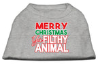 Christmas Pet Dog & Cat Shirt, "Merry Christmas Ya Filthy Animal"