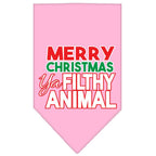 Christmas Pet and Dog Bandana, "Merry Christmas, Ya Filthy Animal"