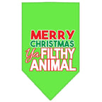 Christmas Pet and Dog Bandana, "Merry Christmas, Ya Filthy Animal"