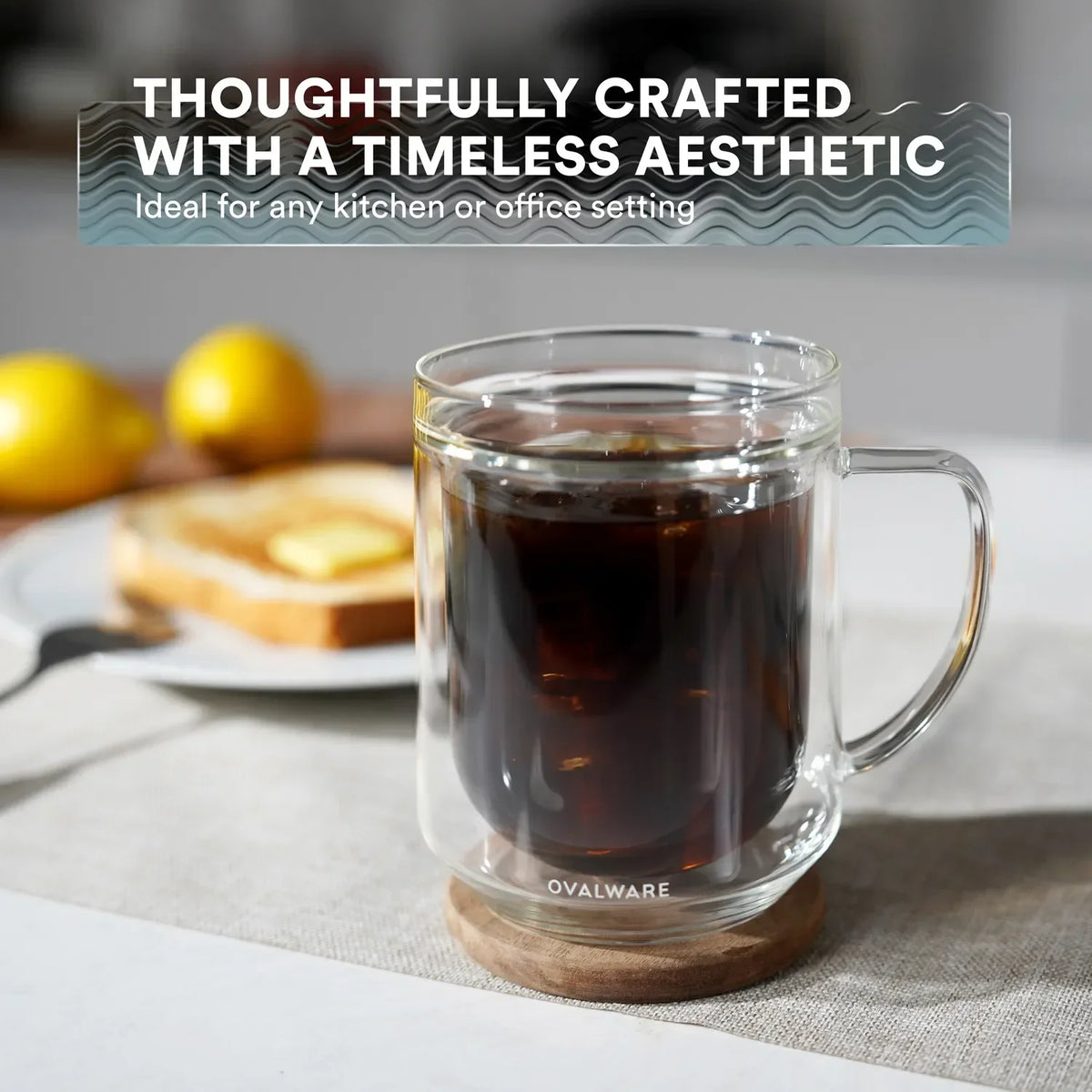 Double Wall Mug - 500ml/17oz (Set of 2)