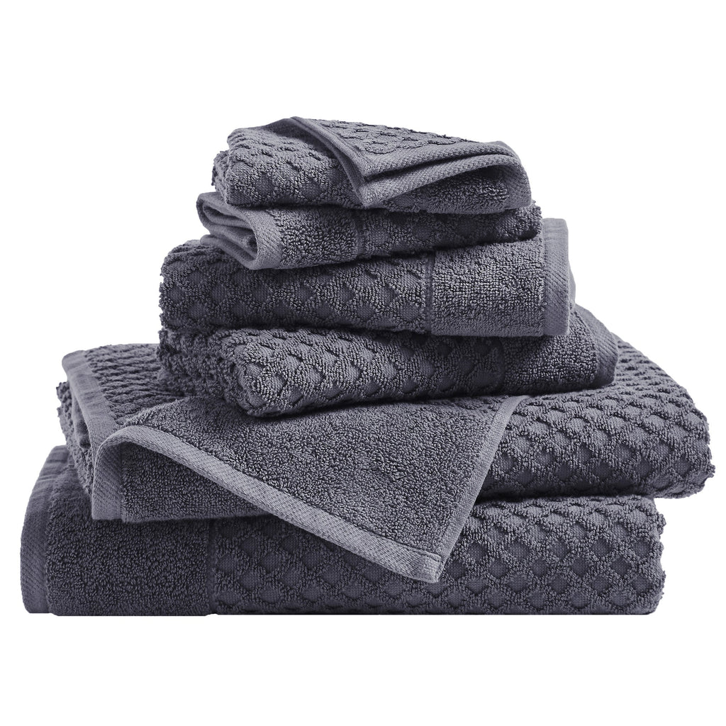 Cotton Diamond Waffle Weave Bath Towel Set - Grayson Collection
