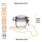 Le Parfait Super Terrines, French Glass Canning Jars with Wire-Bail Clamp Lid