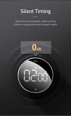 LED Magnetic Digital Timer For Kitchen Cooking Countdown Alarm Clock Digital Kitchen Timer, Large Magnetic LED Countdown Timer with Constant Light Function for classrooms 3-Level Volume Quiet Egg Timer for Children  Electronic Cooking Countdown Timer