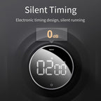 LED Magnetic Digital Timer For Kitchen Cooking Countdown Alarm Clock Digital Kitchen Timer, Large Magnetic LED Countdown Timer with Constant Light Function for classrooms 3-Level Volume Quiet Egg Timer for Children  Electronic Cooking Countdown Timer