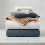 Turkish Cotton Ribbed 6-Piece Bath Towel Set - Georgiana Collection