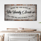 Bless The Food Before Us Kitchen Sign