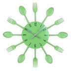 Metal Kitchen Wall Clock Creative  Kitchen Wall Clock 3D Modern Creative Kitchen Cutlery Spoon Fork Time Like Wall Clock Wall Sticker Room Home Decoration Quartz Wall Art Cutlery Mounted Clocks Modern Design Home Decorative
