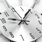 Metal Kitchen Wall Clock Creative  Kitchen Wall Clock 3D Modern Creative Kitchen Cutlery Spoon Fork Time Like Wall Clock Wall Sticker Room Home Decoration Quartz Wall Art Cutlery Mounted Clocks Modern Design Home Decorative