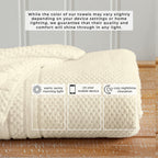 100% Cotton Checkered Jacquard Bath Towel Set - Giuliana Collection