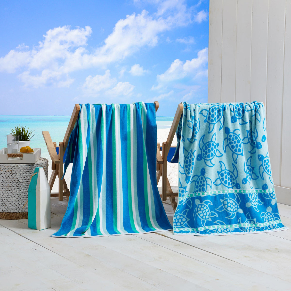 Cotton Velour Beach Towel - Maui Collection