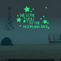 New Amazing Luminous Moon and Stars Wall Stickers for Kids Room Baby Nursery Home Decoration Wall Decals Glow in the Dark Bedroom Ceiling