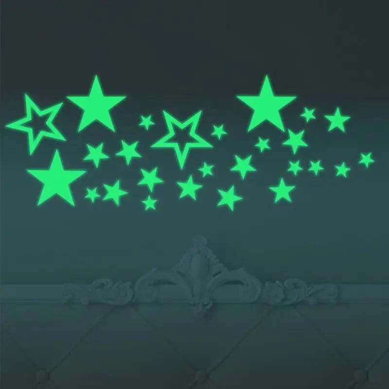 New Amazing Luminous Moon and Stars Wall Stickers for Kids Room Baby Nursery Home Decoration Wall Decals Glow in the Dark Bedroom Ceiling