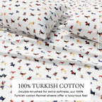 Turkish Cotton Christmas Flannel Sheet - Whittaker Collection