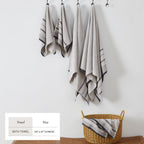 Decorative Cotton Stripe Bath Towel Set - Noelle Collection