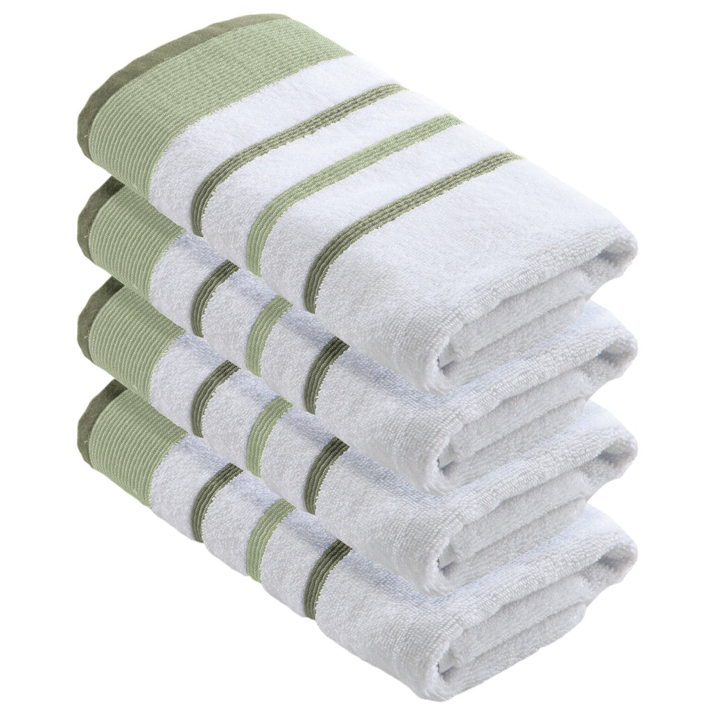 Decorative Cotton Stripe Bath Towel Set - Noelle Collection