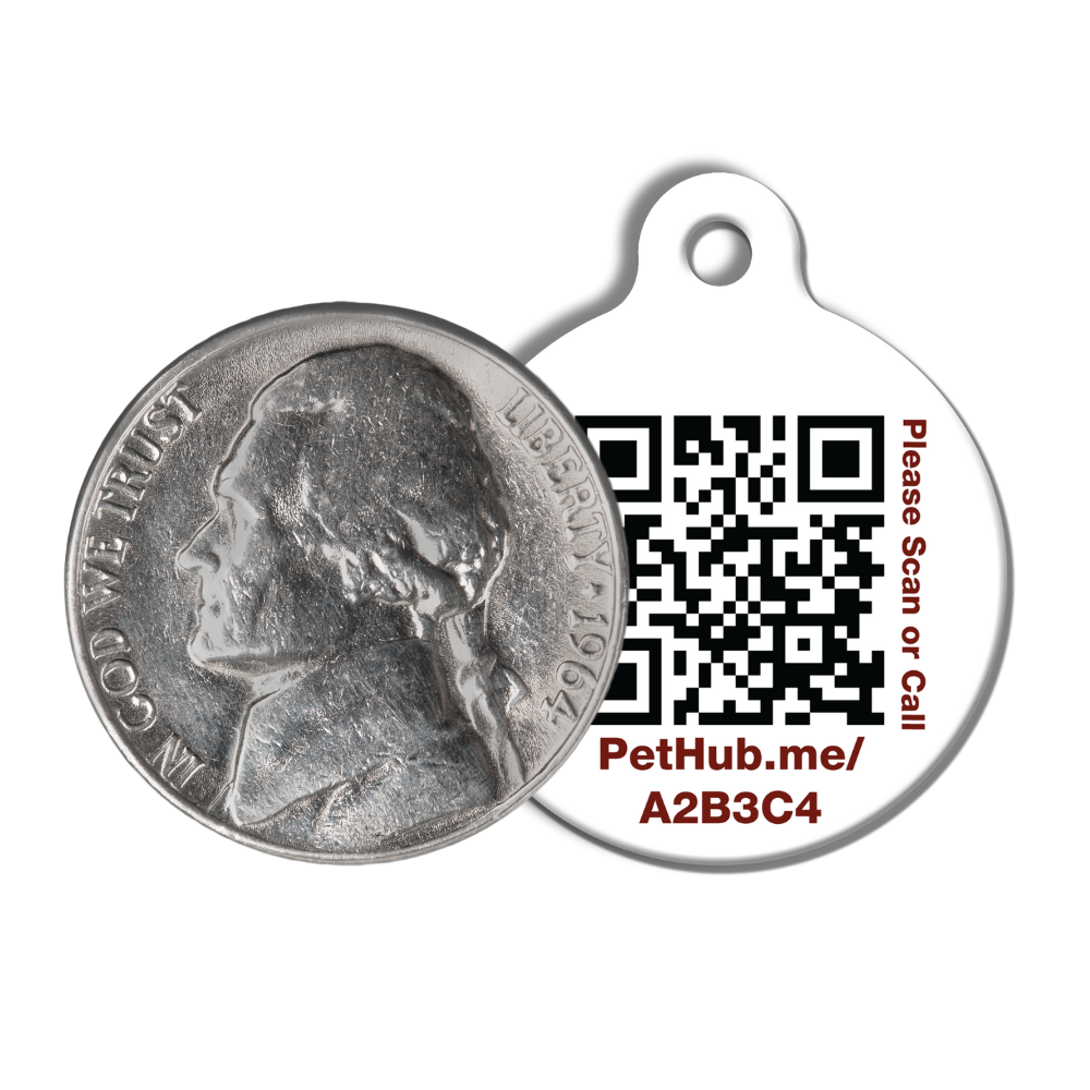 PetHub QR Pet ID Tag – Classic Aluminum