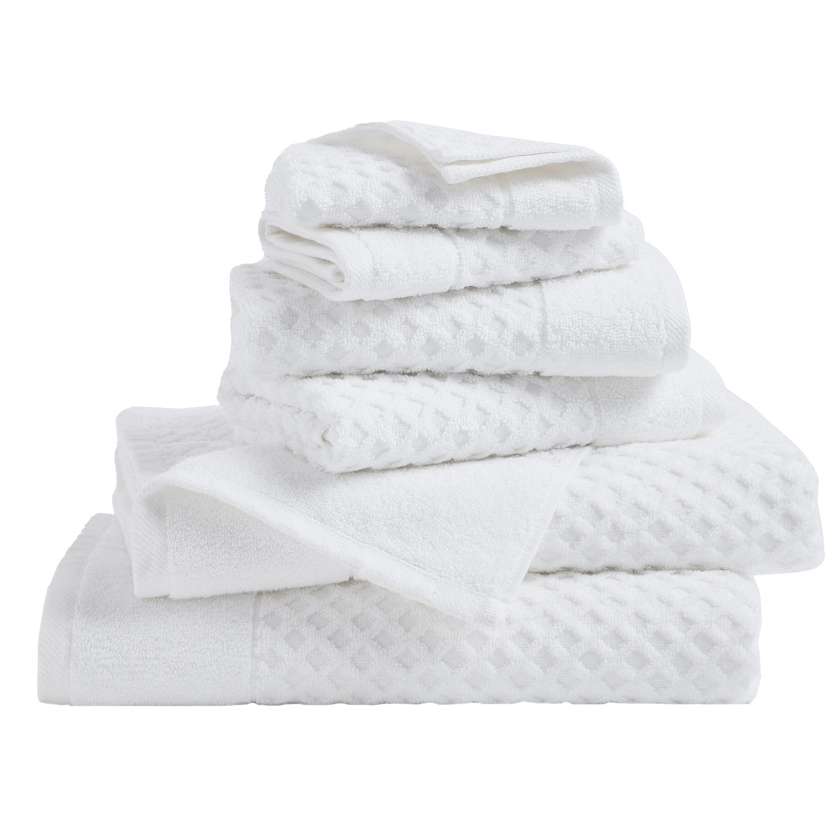 Cotton Diamond Waffle Weave Bath Towel Set - Grayson Collection