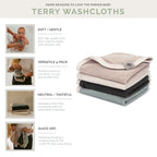 Rain Set - Terry Baby Washcloths (4 Pack)