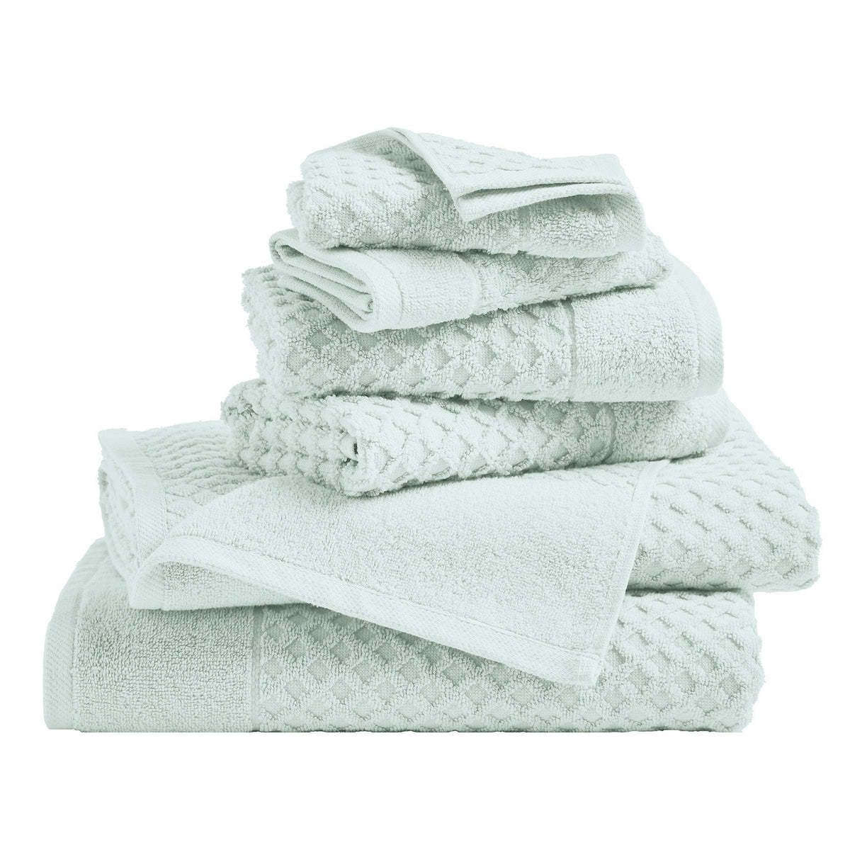 Cotton Diamond Waffle Weave Bath Towel Set - Grayson Collection