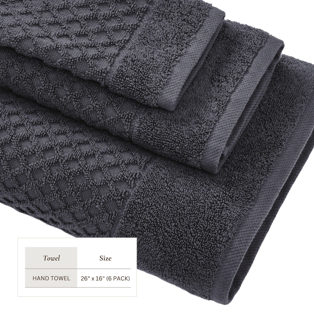 Cotton Diamond Waffle Weave Bath Towel Set - Grayson Collection
