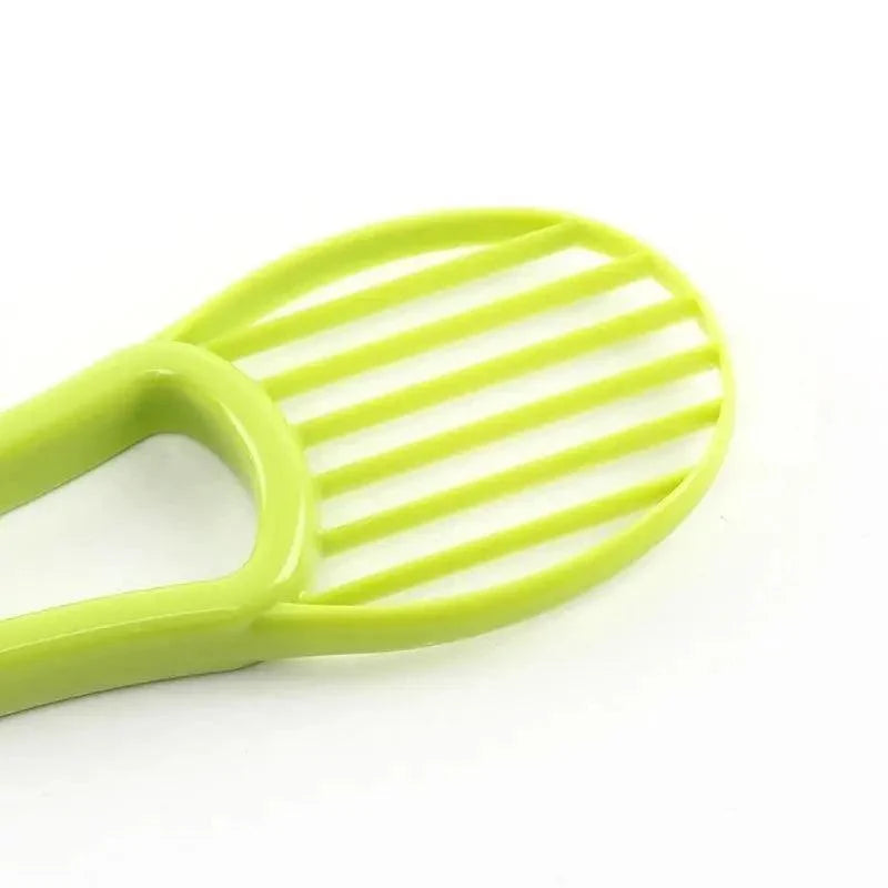 Unique Design 3 In 1 Avocado Slicer Shea Corer Butter Fruit Peeler Cutter Pulp Separator Plastic Knife Kitchen Vegetable Tools Kitchen Gadgets