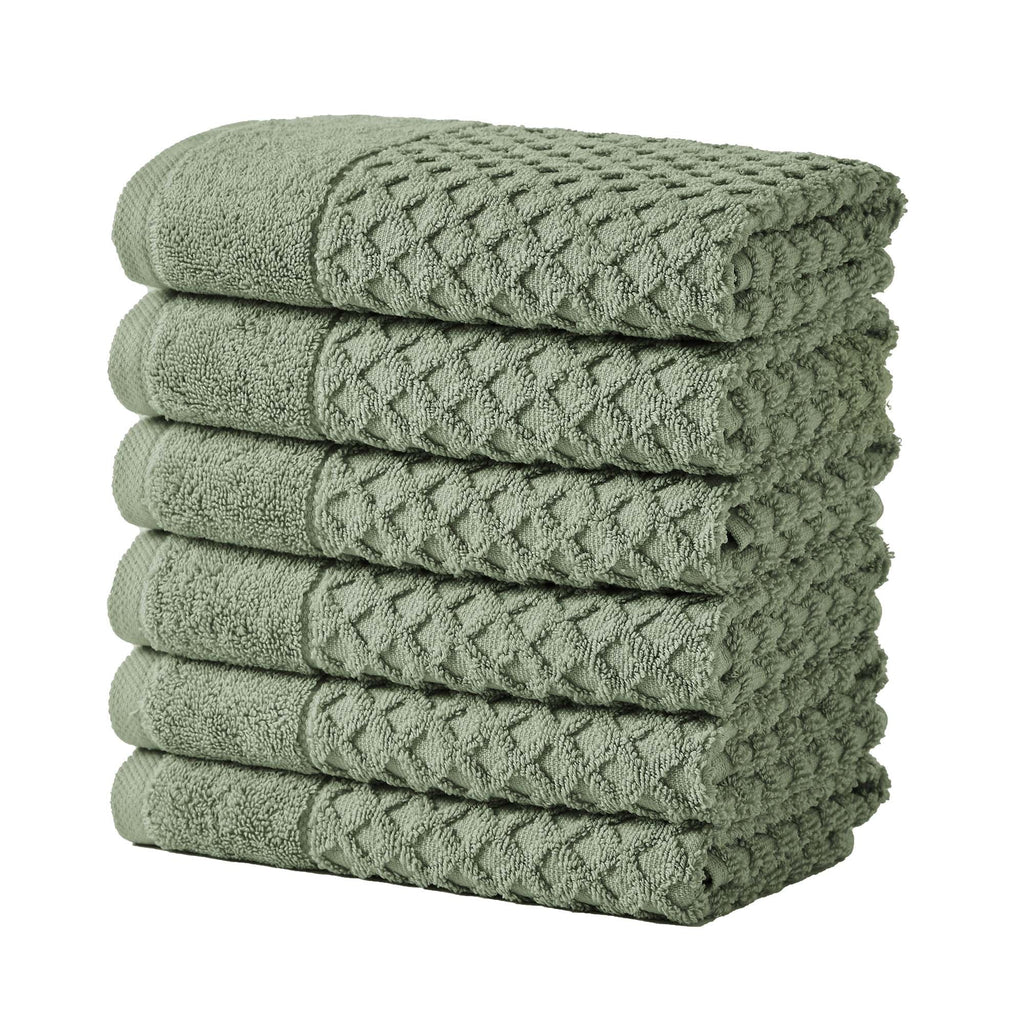 Cotton Diamond Waffle Weave Bath Towel Set - Grayson Collection