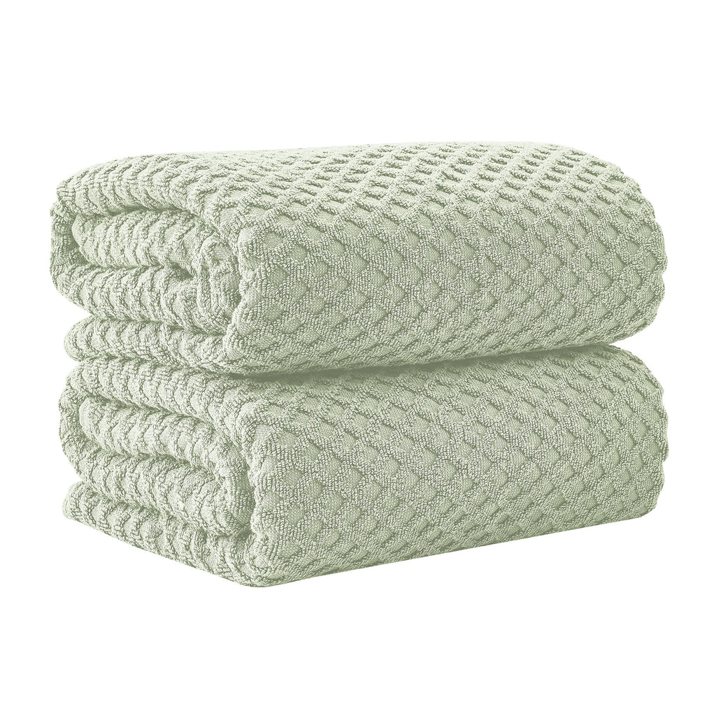 Cotton Diamond Waffle Weave Bath Towel Set - Grayson Collection