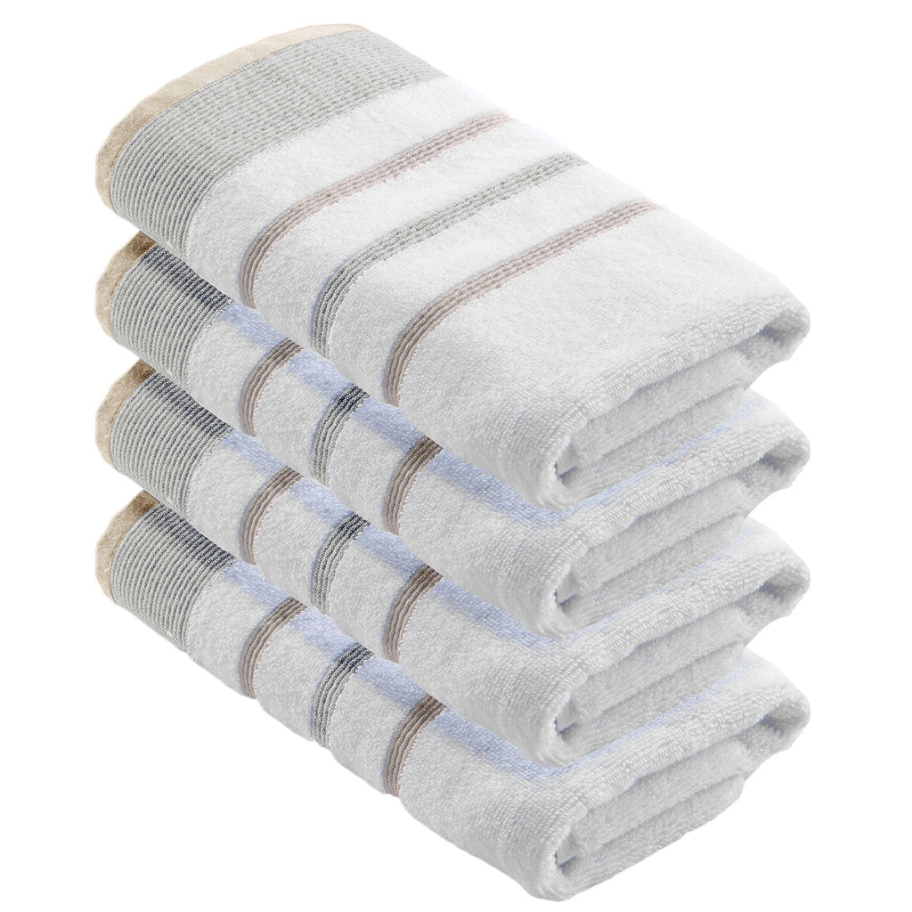Decorative Cotton Stripe Bath Towel Set - Noelle Collection